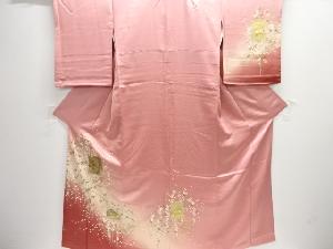 箔置き貝桶に桜模様訪問着